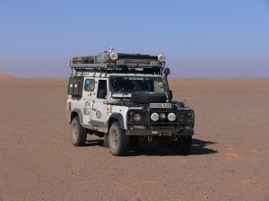 Elsa the Land Rover in Algeria