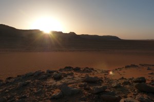 Sunrise in the Moroccan Sahara